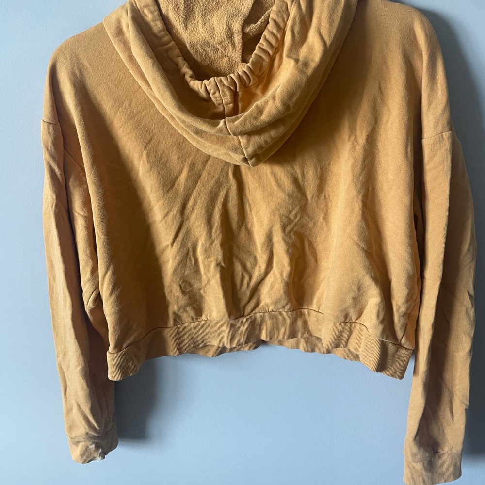 Tan Cropped Hoodie